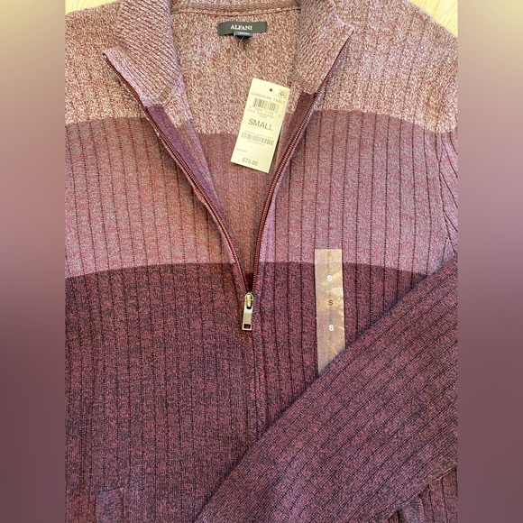 Alfani zip up sweater NWT Sz S - Picture 3 of 5